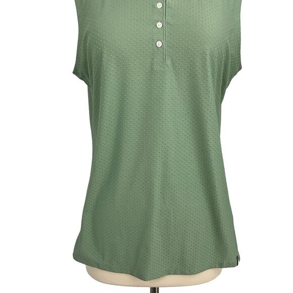 Kjus Size 6 Signe Polo Top Green Golf Tennis Sleeveless Casual Athletic Womens - Picture 2 of 11